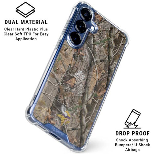 NFL Minnesota Vikings Realtree AP Camo Galaxy S25 Clear Case